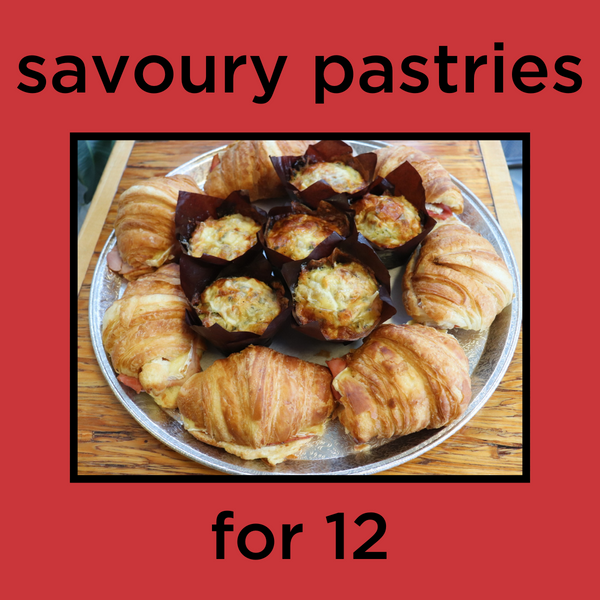 Savoury Breakfast Pastries Platter for 12